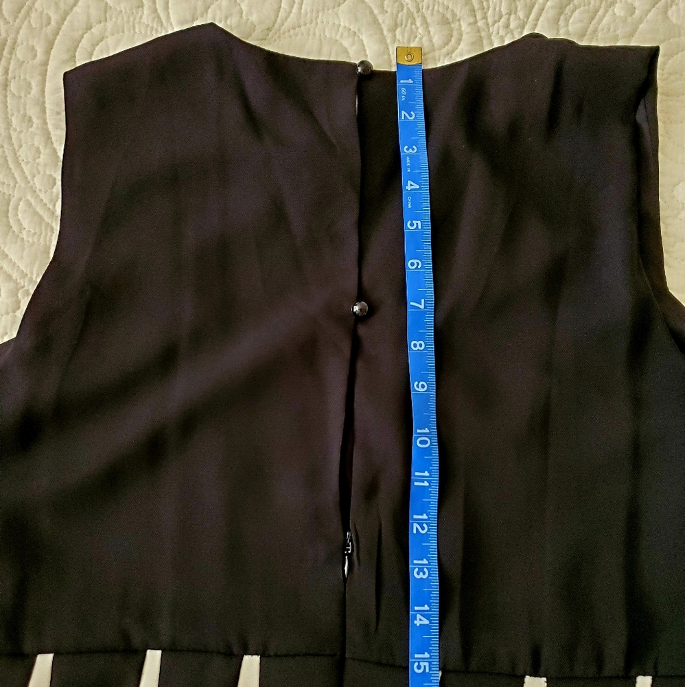 🥳FINAL PRICE👍‼️🖤🤍 NWT👗Beautiful Leo Rosi black and beige dress - Picture 8 of 9